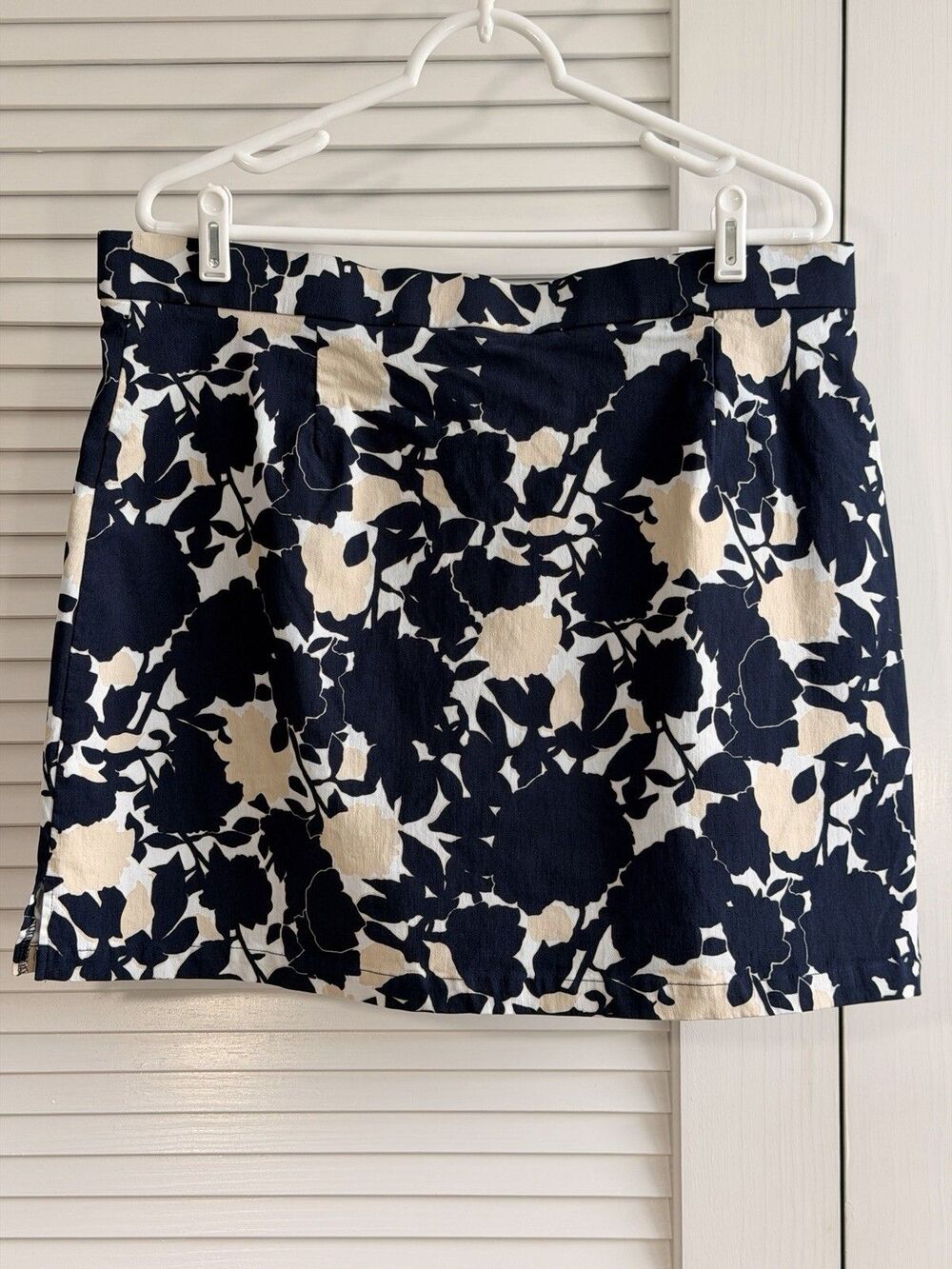 Rafaella XXL Floral Skort Navy Pull On Stretch Golf Tennis Skorts Pickleball